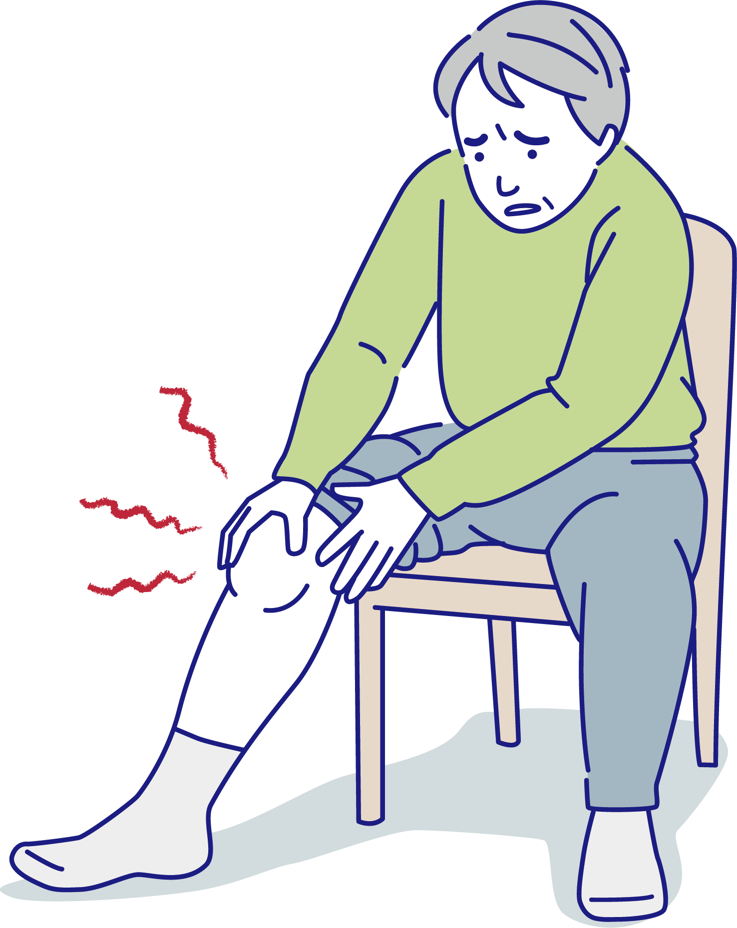 膝が痛い男性